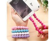 Bead Bracelet Pearl Micro USB Cable Charger Data Sync for Samsung Android Phones for HTC for Xiaomi for LG for Blackphone