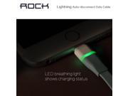 ROCK Original Light Auto disconnect Data Cable Data Sync Cable USB Cable For iPhone5 5s SE 6 Intelligent Control Chip 1 m LED