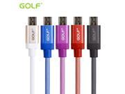 Golf 100cm Metal Silk Screen Micro USB Cable Charger Data Sync USB Cable for iPhone 6s Plus 5s iPadmini Samsung Sony Xiaomi HTC