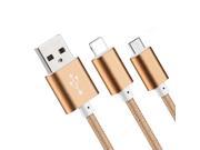 Micro USB cable Nylon Line and Metal Plug Fast Charging Data cable For iPhone xiaomi samsung galaxy S6 S4 S3