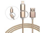 1m Micro USB Cable 2 in 1 Sync Data Charging USB Cable for iPhone 5s 6 plus Samsung Xiaomi HTC Sony Android Phone