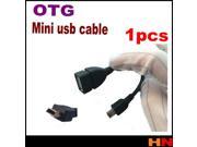 3pcs Black OTG mini usb TO USB cable for samsung galaxy S2 S3 S4 i9100 i9300 i9500