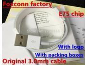 Lot Genuine Original From Foxconn Factory E75 C48 Chip Data USB Cable For iPhone 5 5S SE 6 6S Plus iPad with packaging