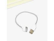 high quality short 20cm Braided nylon Wire 30 pin USB Cable Sync Woven Charging Charger cable for iPhone 4 4S for ipad 1 2