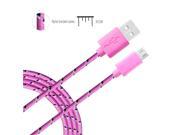 3ft 1M Durable Braided Micro USB Cable Coiled Charger Data Sync Cable Cord For Samsung Galaxy Cell phones Available