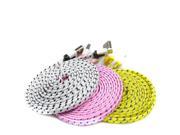 Micro USB Cable 1m Cable USB Data Sync Fabric Woven Charger for Smart Phone for tablet PC