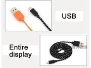 V8 2M Micro USB Braided Wire Data Charger Cable For Samsung S3 S4 I9500 HTC Woven Fiber Knitted Nylon Rope In Stock