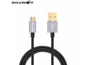 BlitzWolf 2.1A 1m Reversible Braided Micro USB Cable Double Sided USB A Male to Double Sided Micro B For Android For Samsung