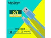 MaGeek 6f 1.8m Micro USB Cable High Speed Data Sync Charging Cables for Samsung Xiaomi LG Android Phone Charger Cable