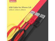 8Pin USB Cable for iPhone 6 6Plus Original Remax 3m Charging Data Trasmit Charge Cables USB for iPod for iPad Flat Wire