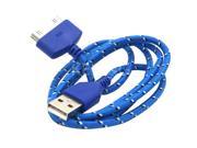 2m Nylon Braided Micro USB Lighting Cable Cellphone Charger Data Sync USB Cable for iPhone 4 4S