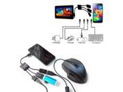 Power Charging keyboard mouse card reader 3Port Micro USB OTG Hub Host Cable