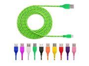 HOT 2m Nylon Braided Micro USB Cable Charger Data Sync USB Cable Cord For Samsung Galaxy Cell phones Available