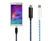 Blue Smart Charger Flash Cable For Samsung Galaxy S6 Edge S4 S3 Note 5 4 2 OnePlus One LG G3 G2 Blackberry Kindle Fire HD HDX