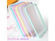 Candy Colors Tpu Jelly Border PC Transparent Matte Back Cover Phone Case For iPhone 4 4s 5 5s Se 6 6s Plus