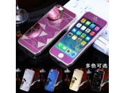 2PCS Front Back 3D Diamond Mirror Color Tempered Glass Screen Protector for Iphone 4 4S 5 5S 6 6S 6Plus 6Splus Phone Cases Film