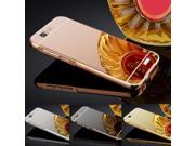 G7 Mirror Cover Gold Plating Fundas Aluminum Frame Acrylic PC Back Housing Hybrid Back Cover For Huawei Ascend G7 Phone Case