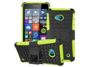 For Nokia Microsoft Lumia 640 Shockproof Phone Cases Heavy Duty Stand Bracket Military Tire Rugged 3D CaseCover green