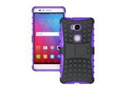 Coque Honor 5X Case Hybrid Armor Tire Texture Stand Cover For Huawei Honor 5X Kickstand Hard Back Protective Mobile Phone Cases purple