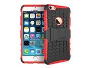 For iphone 6s Case Heavy Duty Armor Shockproof Hard Silicone Rubber Phone Case For Apple iPhone 6 Cover 4.7 inch with Stand red