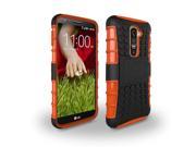 For LG G2 D802 D801 Mobile Phone Cases Heavy Duty Hybrid Impact Stand Holder Outdoor Military Rugged Tire Case Cover Accessories orange