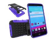 For LG G5 H830 PC Silicone 2 in 1 Dual Layer Impact Rugged Armor Stand Case For LG G 5 Anti Shock Proof Tire Cover Phone Case purple