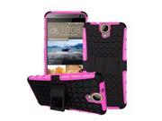 Tires Impact Holster shell Hard Case for HTC one E9 plus Combo Stand Shockproof Heavy Duty Phone cases pink