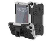 Car Tyre Hybrid Rugged Heavy Duty Hard Cover Case for HTC Desire 530 630 Stand Phone Case white