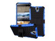 Tires Impact Holster shell Hard Case for HTC one E9 plus Combo Stand Shockproof Heavy Duty Phone cases blue
