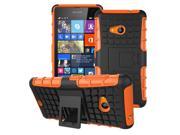 Shimizu case Unique Hybrid Cool Back Cases For Nokia Lumia Microsoft 535 N535 phone cases Car Tyre Skin Stand Holder Frame orange