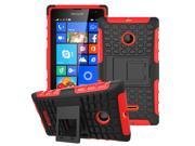 Shimizu case Unique Hybrid Cool Back Cases For Nokia Microsoft Lumia 435 Lumia 532 phone cases Car Tyre Skin Stand Holder Frame red