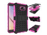 Double Color Tire Pattern For Samsung Galaxy S7 Plus Heavy Duty Armor With Stand Phone Case Back Cover pink