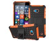 For Nokia Microsoft Lumia 640 Shockproof Phone Cases Heavy Duty Stand Bracket Military Tire Rugged 3D CaseCover orange