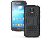 New Hybrid Impact Armor Rugged Phone Cases Hard Stand Holder Case Cover For Samsung Galaxy S4 Mini black