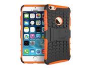 For iphone 6s Case Heavy Duty Armor Shockproof Hard Silicone Rubber Phone Case For Apple iPhone 6 Cover 4.7 inch with Stand orange