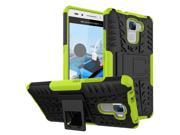 Armor Heavy Duty Hard Cover Case For Huawei Honor 7 Honor7 Phone Case Tire Style Tough Rugged Dual Layer Hybrid Kick Stand green