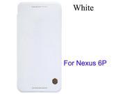 Nillkin Qin genuine real Flip Leather case cover for Google Huawei Nexus 6P white