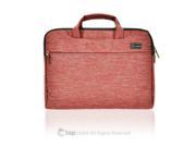 TOP CASE Nylon Lycra Fabric Universal 13 Inch Carrying Sleeve Bag Briefcase for Apple Macbook Chromebook Surface Pro Gaming Laptops RED