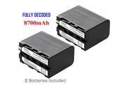 Kastar Battery 2 Pack for Sony NP F975 NP F970 NP F960 NP F950 and DCR VX2100 DSR PD150 DSR PD170 FDR AX1 HDR AX2000 HDR FX1 HDR FX7 HDR FX1000 NEX