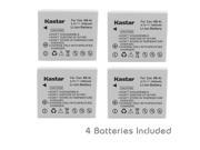 Kastar Battery 4 Pack for Canon NB 4L CB 2LV and Canon PowerShot SD30 SD400 SD430 SD450 SD750 SD780 IS SD960 IS SD1100 IS SD1400 IS TX1 ELPH 310 HS
