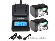Kastar Fast Charger and BN VG121 Battery 2 X for JVC BN VG121 BN VG121U BN VG121US BN VG138 BN VG138U BN VG138US BN VG114 BN VG114U BN VG114US BN VG107 BN