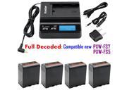 Kastar Fast Charger Kit and BP U66 Battery 4X for Sony BP U90 BP U60 BP U30 and PXW FS5 PXW FS7 PXW X180 PMW 100 150 150P 160 200 300 PMW EX1 EX1R PMW EX3 EX3