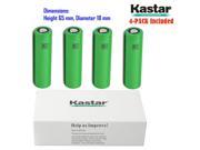 Kastar 18650 4 PACK US18650VTC4 High Drain 30A current load Lithium ion Battery High Quality VTC4 3.6V 2100mAh Rechargeable Flat Top for Electric Tools To