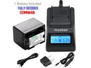 Kastar Ultra Fast Charger and Battery BP 727N FULLY DECODED 1 Pack for Canon BP 727 BP 718 BP 709 and VIXIA HF M50 M500 HF R30 R32 R40 R42 R50 R52 HF R60