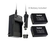 Kastar Battery 2 Pack and Charger Kit for Canon LP E17 Battery LC E17 LC E17C Charger and Canon EOS M3 EOS Rebel T6i EOS Rebel T6s EOS 750D EOS 760D EOS