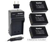 Kastar Battery 3 Pack and Charger Kit for Canon LP E17 Battery LC E17 LC E17C Charger and Canon EOS M3 EOS Rebel T6i EOS Rebel T6s EOS 750D EOS 760D EOS