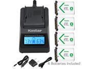 Kastar Fast Charger and Battery 4 Pack for Sony NP BX1 and Cyber shot DSC HX50V DSC HX300 DSC RX1 DSC RX100 DSC WX300 HDR AS10 HDR AS15 HDR AS30V HDR
