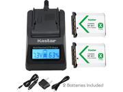 Kastar Fast Charger and Battery 2 Pack for Sony NP BX1 and Cyber shot DSC HX50V DSC HX300 DSC RX1 DSC RX100 DSC WX300 HDR AS10 HDR AS15 HDR AS30V HDR