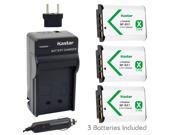 Kastar Battery 3 Pack and Charger Kit for Sony NP BX1 and Cyber shot DSC HX50V DSC HX300 DSC RX1 DSC RX100 DSC WX300 HDR AS10 HDR AS15 HDR AS30V HDR A
