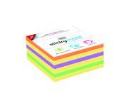 Slickynotes® 3 x 3 in Assorted 6 Pads Glue Free Sticky Notes Ideal for brainstorming ideation presentation business model canvas. Made in USA.